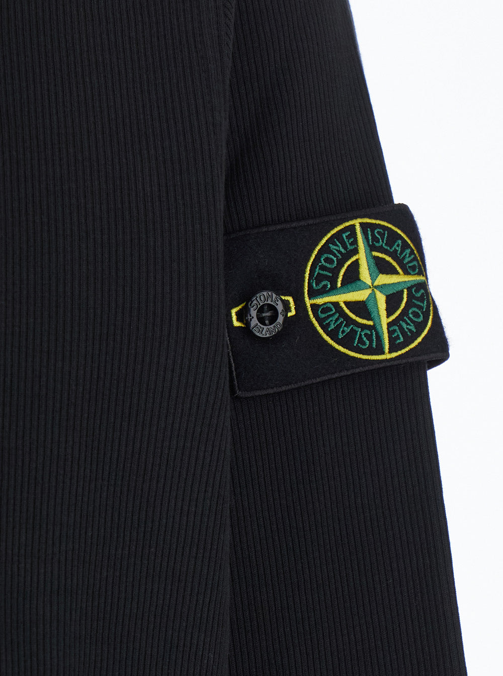 Stone Island Men Essential Black Tech Fabric Sweatshirt For Men