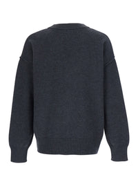 AMI PARIS Ami Paris Men V Neck Cardigan With Ami De Coeur In Knit And Tech Fabric Black Unisex
