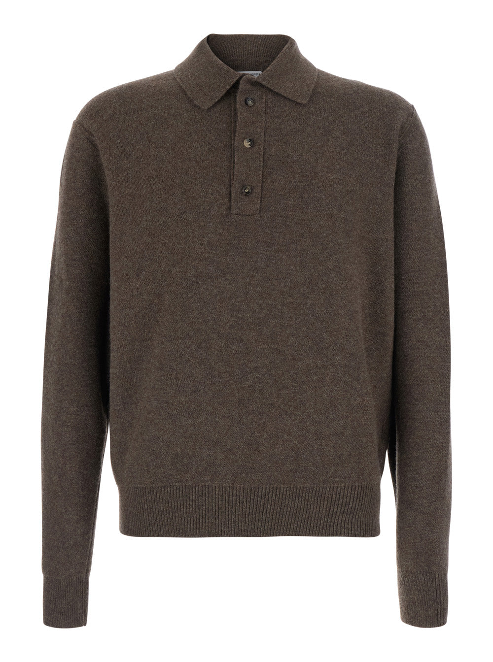 Bottega Veneta Men Wool Classic Knit Sweater/ Mudstone Melange