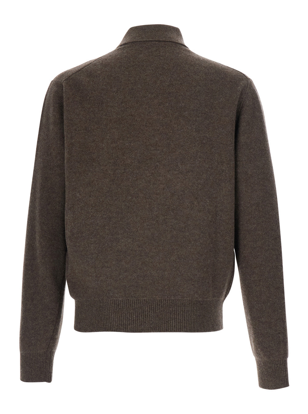 Bottega Veneta Men Wool Classic Knit Sweater/ Mudstone Melange