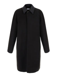 BURBERRY Burberry Men Coat With Notched Revers And Front Closure In Brown