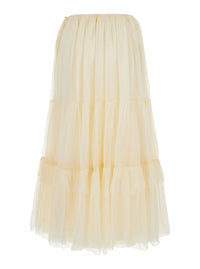 Chloé Women Silk Skirt With Elegant Details In Yellow Women