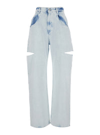 MAISON MARGIELA Maison Margiela Women Pants Five-Pocket Design With 100% Cotton Light Blue Men
