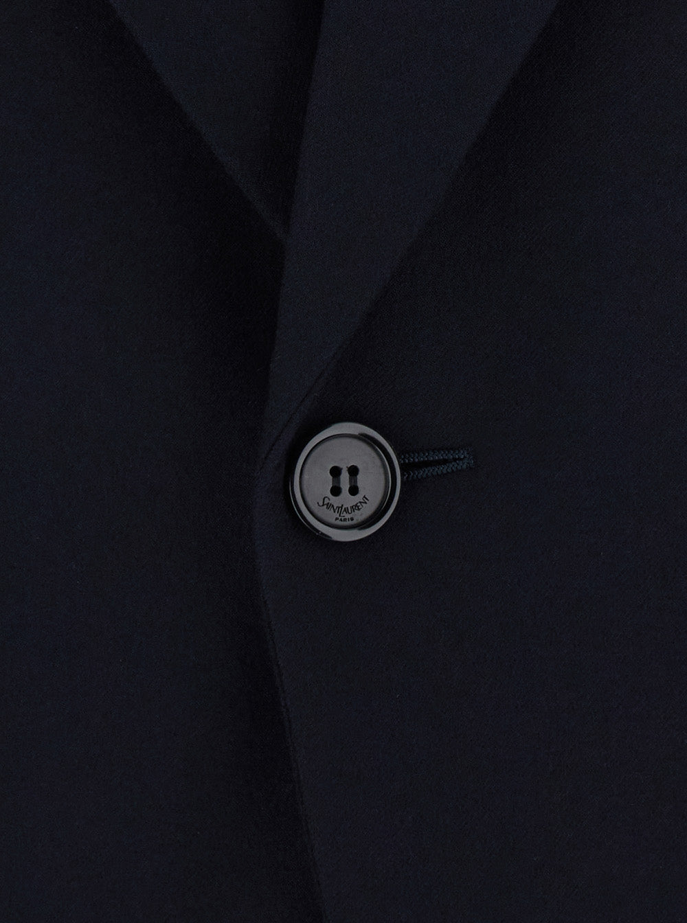 Saint Laurent Men Blue Single-Breasted Jacket With Peak Revers In Wool For Men