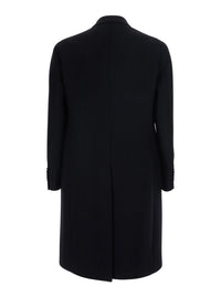 Tagliatore Men Black Coat With Notched Revers And Double-Breasted Closure In Wool For Men