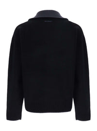 Axel Arigato Men Trace Half Zip Sweater With High Collar And Long Sleeves In Black Tech Fabric Unisex