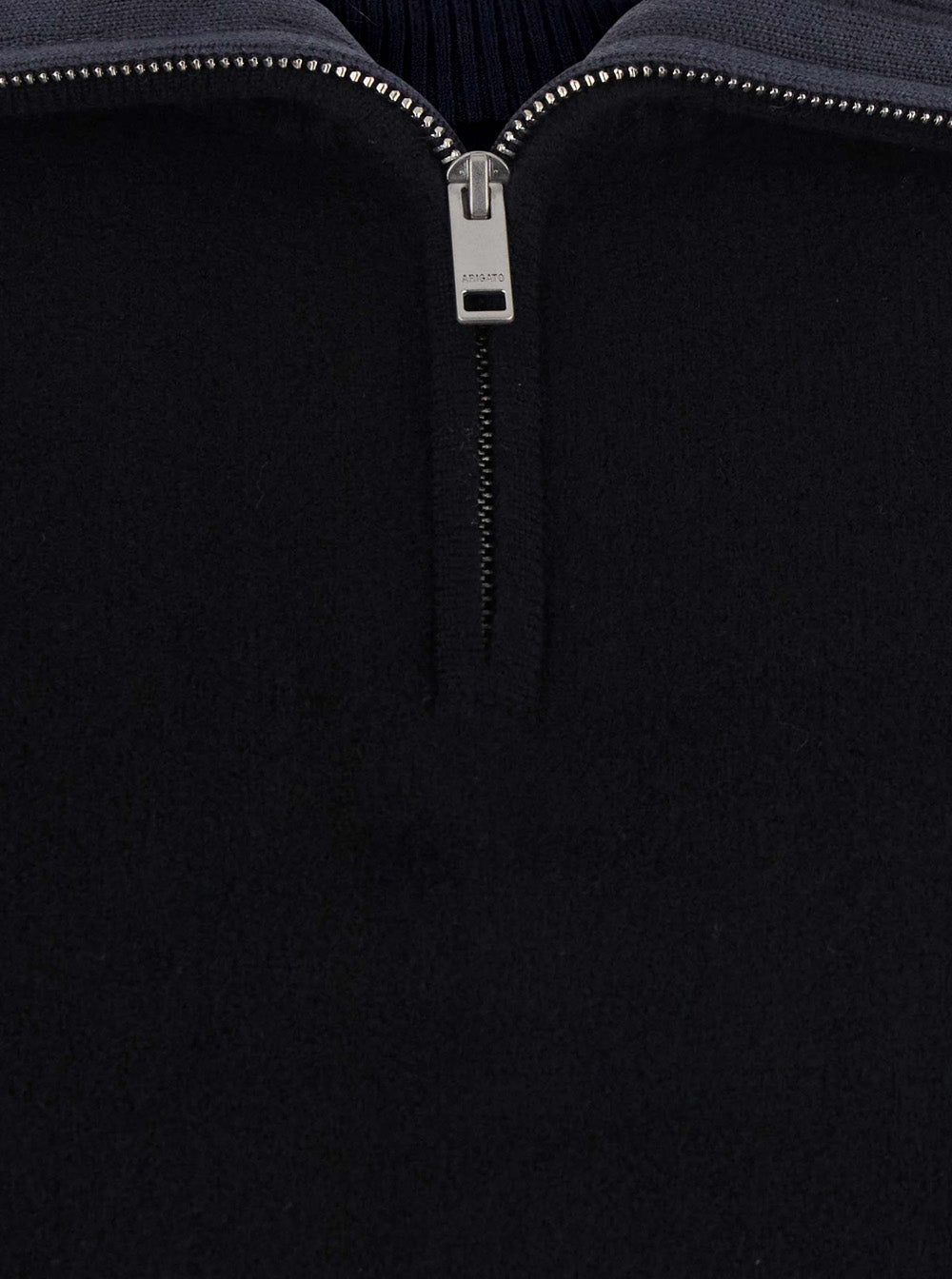 Axel Arigato Men Trace Half Zip Sweater With High Collar And Long Sleeves In Black Tech Fabric Unisex