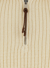Bottega Veneta Women Mw Wool English Rib Knt Sweater With Half Zip