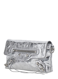Balenciaga Women Le City Clutch Metallized Arena Pv