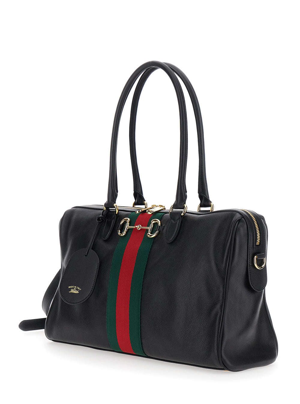 Gucci Women Horsebit Web Large Boston In Gg Canvas