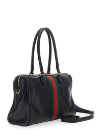 Gucci Women Horsebit Web Large Boston In Gg Canvas