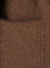 Max Mara Women Coat Mxs Golf Look29 With Front Closure And Pockets, In Wool And Cashmere, Beige, Women