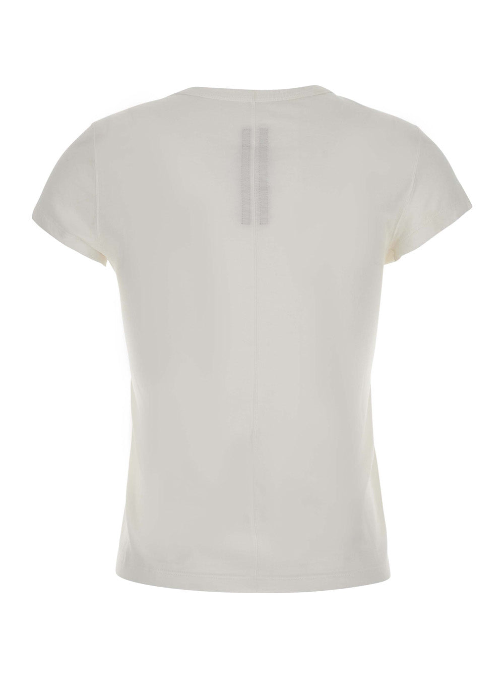 Rick Owens Women Essential Cropped T-Shirt In White Fabric For Women