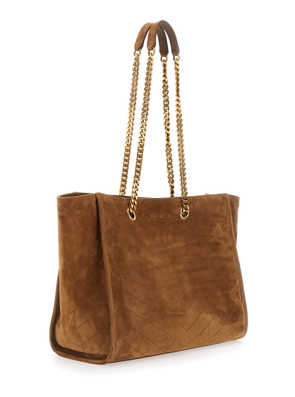 Saint Laurent Women Ysl Bo Niki Shop Ew Suede Satin