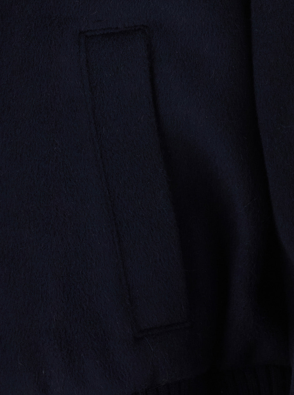 Self-Portrait Women Blue Jacket With Fur Details And High Collar, In Wool, Color Blue, Woman