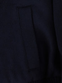 Self-Portrait Women Blue Jacket With Fur Details And High Collar, In Wool, Color Blue, Woman