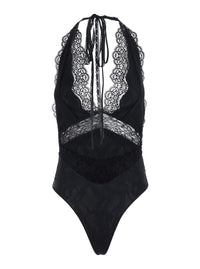 The Andamane Women Florida Bodysuit With Lace And Black Tech Fabric Patchwork For Women