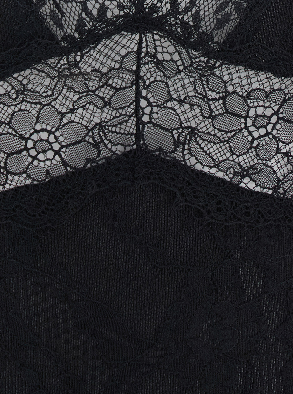 The Andamane Women Florida Bodysuit With Lace And Black Tech Fabric Patchwork For Women