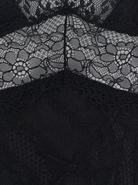 The Andamane Women Florida Bodysuit With Lace And Black Tech Fabric Patchwork For Women