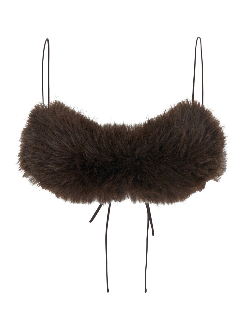 The Andamane Women Anora Bralette Is A Top With Thin Straps And A V-Neck In Brown Tech Fabric For Women