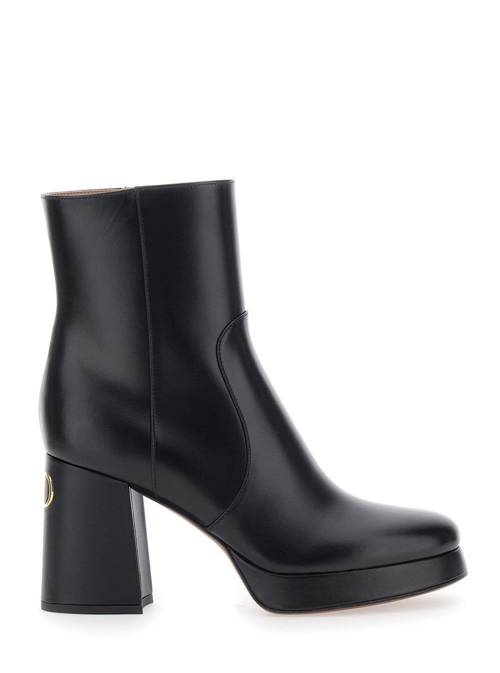 Valentino Garavani Women Bootie | Fawcette | T. 20/90 | Vitello/A. Light Gold Logo