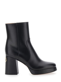 Valentino Garavani Women Bootie | Fawcette | T. 20/90 | Vitello/A. Light Gold Logo