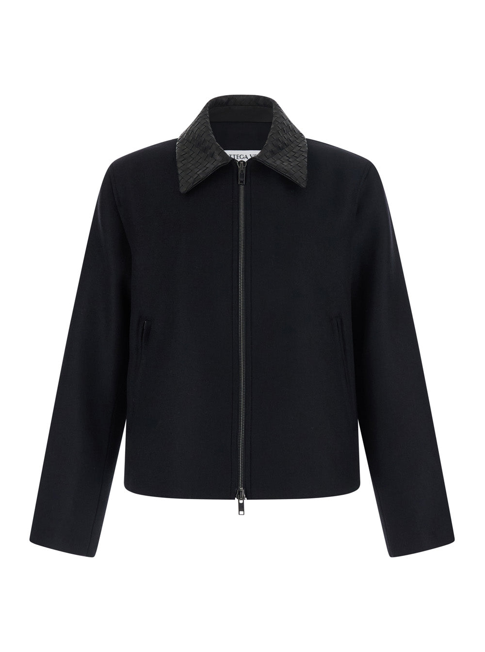 Bottega Veneta Men Splittable Wool Felt Jacket/ Double Black