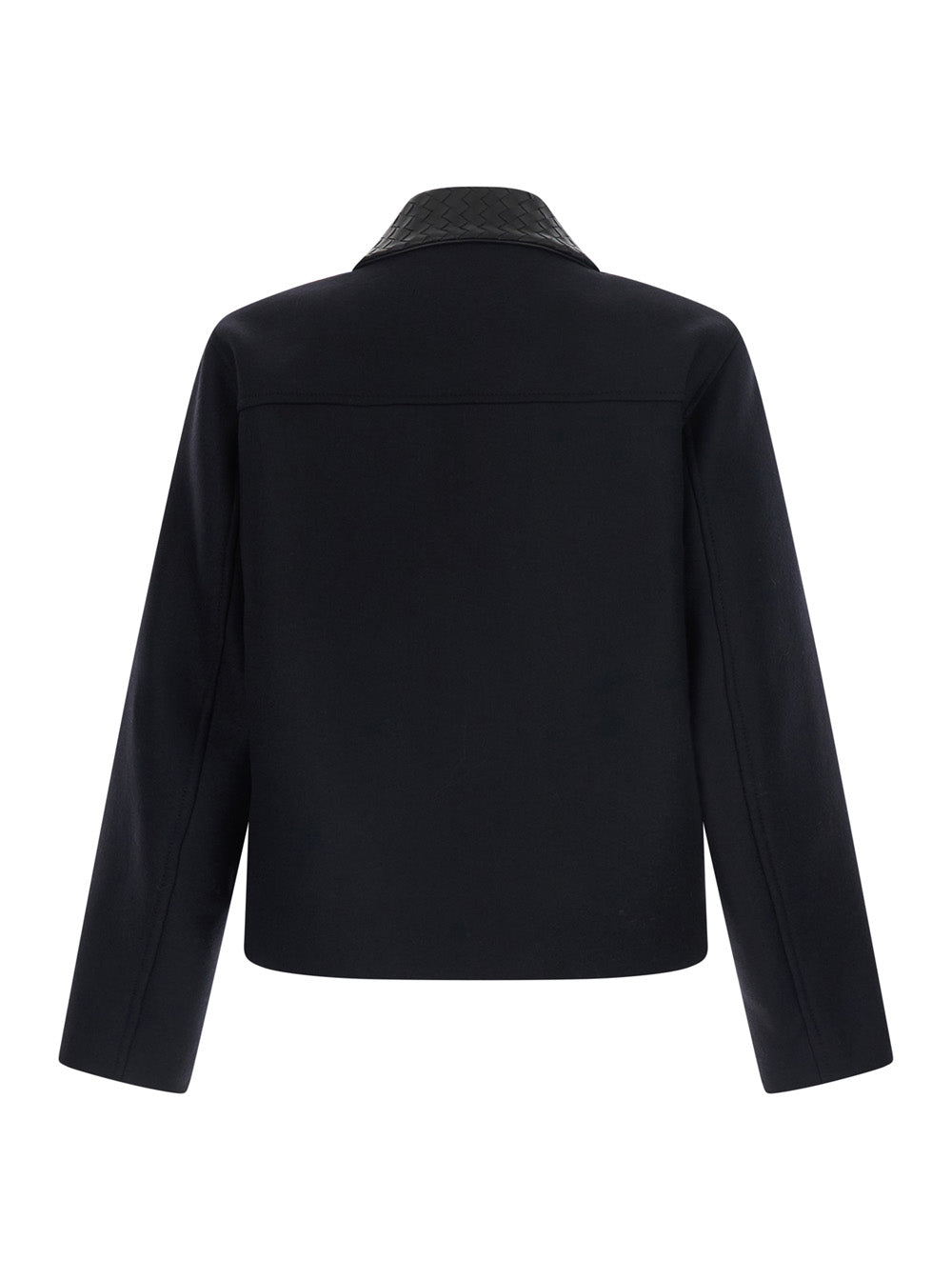 Bottega Veneta Men Splittable Wool Felt Jacket/ Double Black