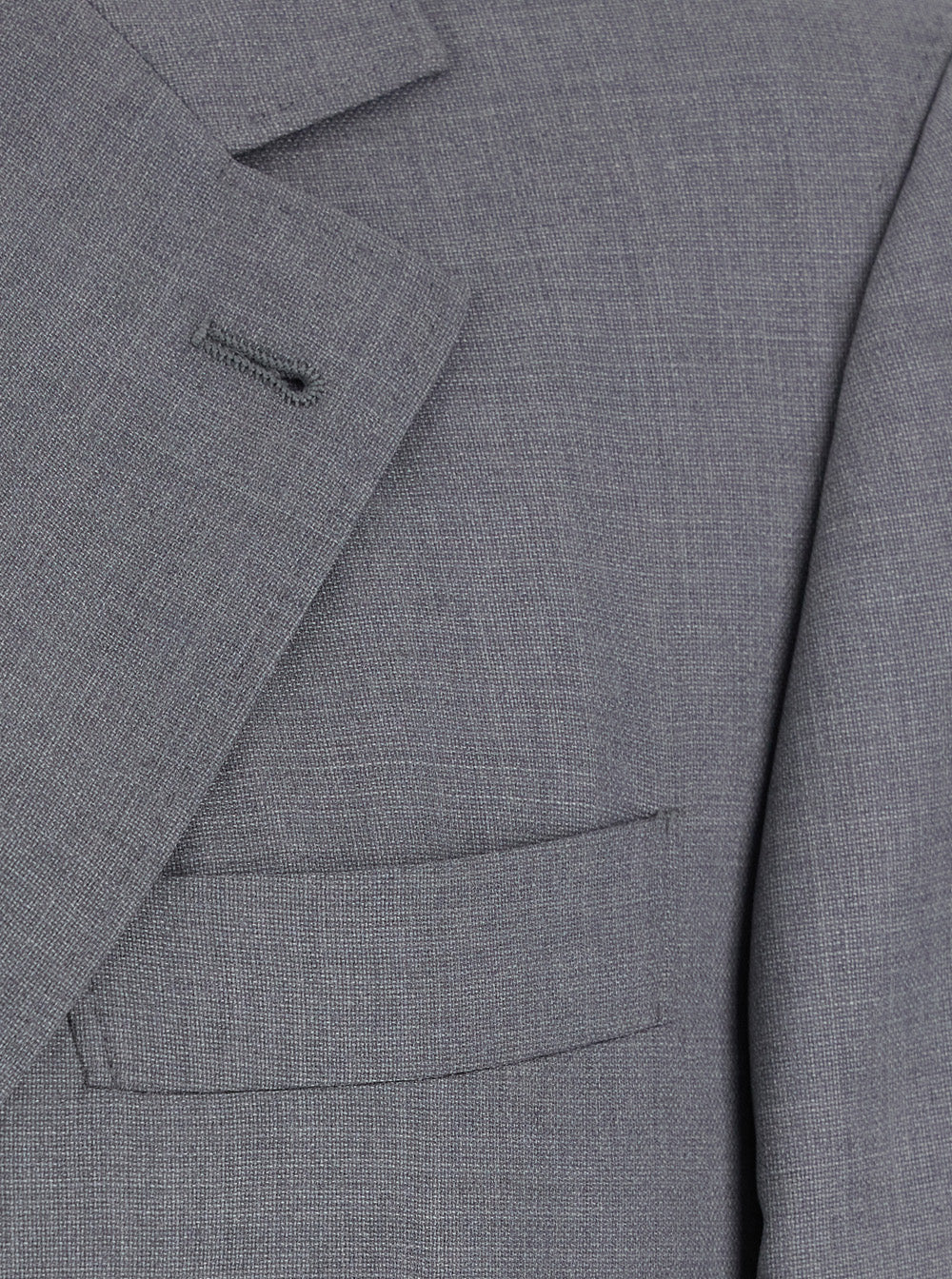 Brunello Cucinelli Men Grey Jacket With Notched Revers And Single-Breasted Button Closure In Wool And Silk Blend For Men