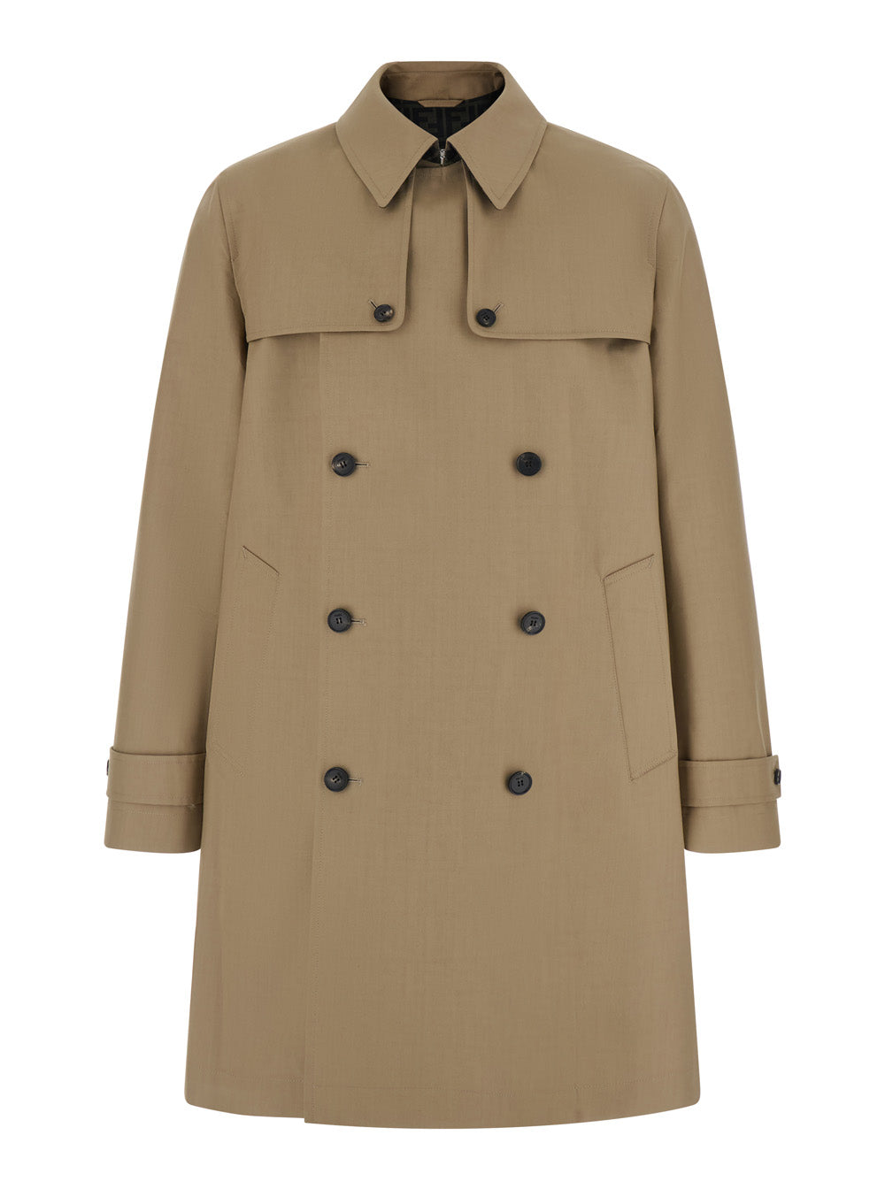 Fendi Men Cotone Accoppiato Con Ff Jacquard Dentro