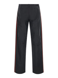 GUCCI Gucci Men Black Five-Pocket Jeans With Bleach Effect And Side Web Straps In Coated Cotton For Men