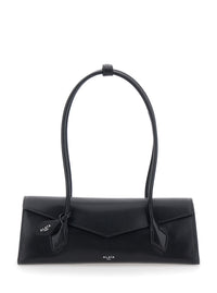 Alaia Women Shoulder Bag Teckel Flap Medium With Leather Details And Alaia Logo, Black, Women