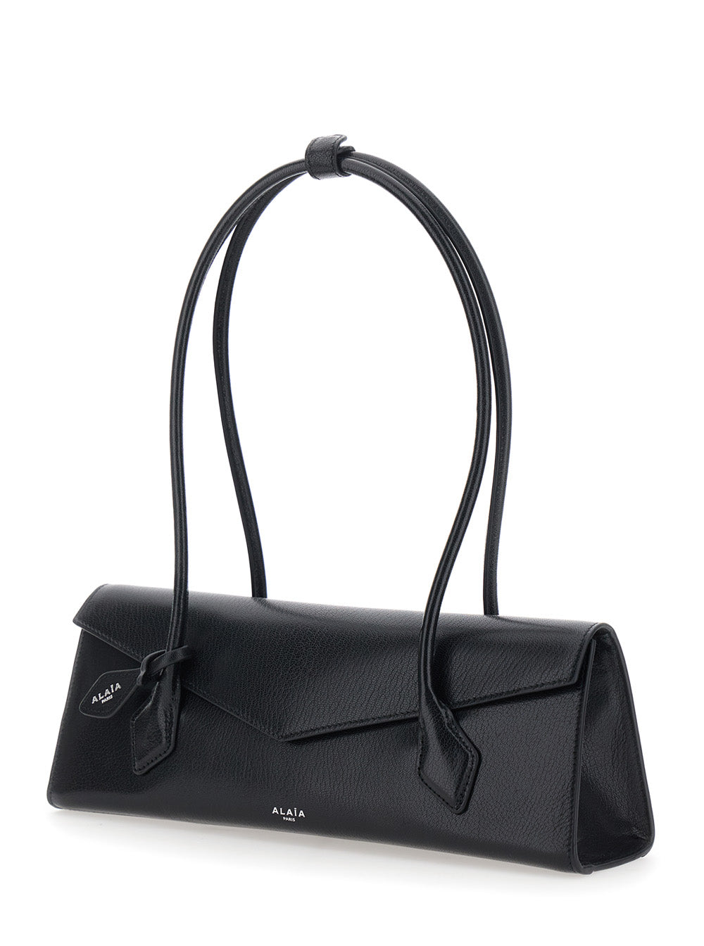 Alaia Women Shoulder Bag Teckel Flap Medium With Leather Details And Alaia Logo, Black, Women