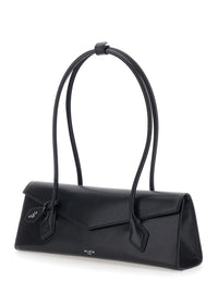 Alaia Women Shoulder Bag Teckel Flap Medium With Leather Details And Alaia Logo, Black, Women