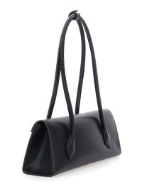 Alaia Women Shoulder Bag Teckel Flap Medium With Leather Details And Alaia Logo, Black, Women