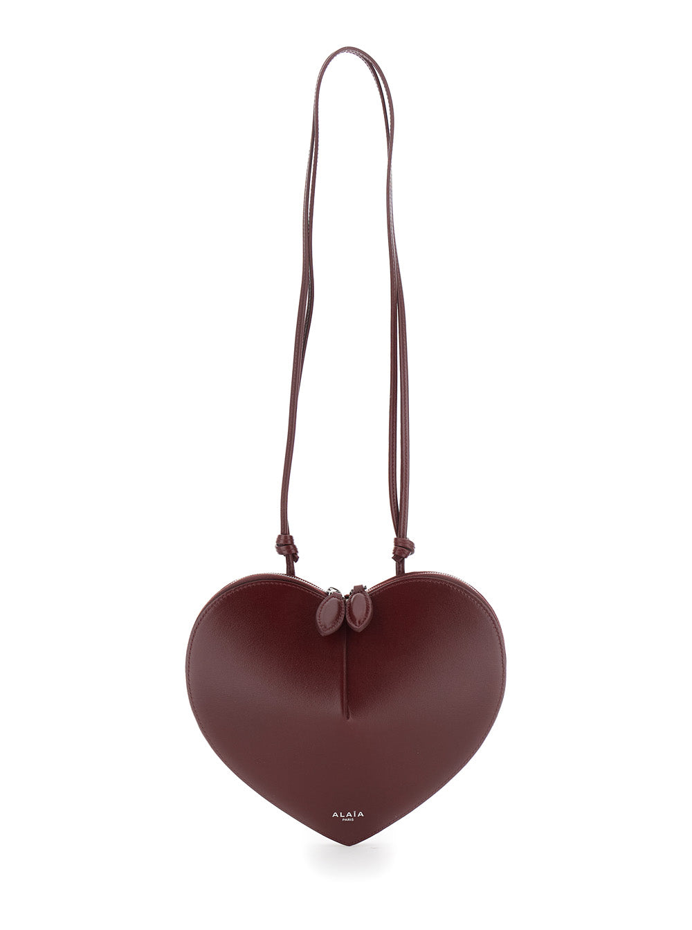 Alaia Women Coeur Bag In Burgundy Calf Leather With Closure And Shoulder Strap, Unisex