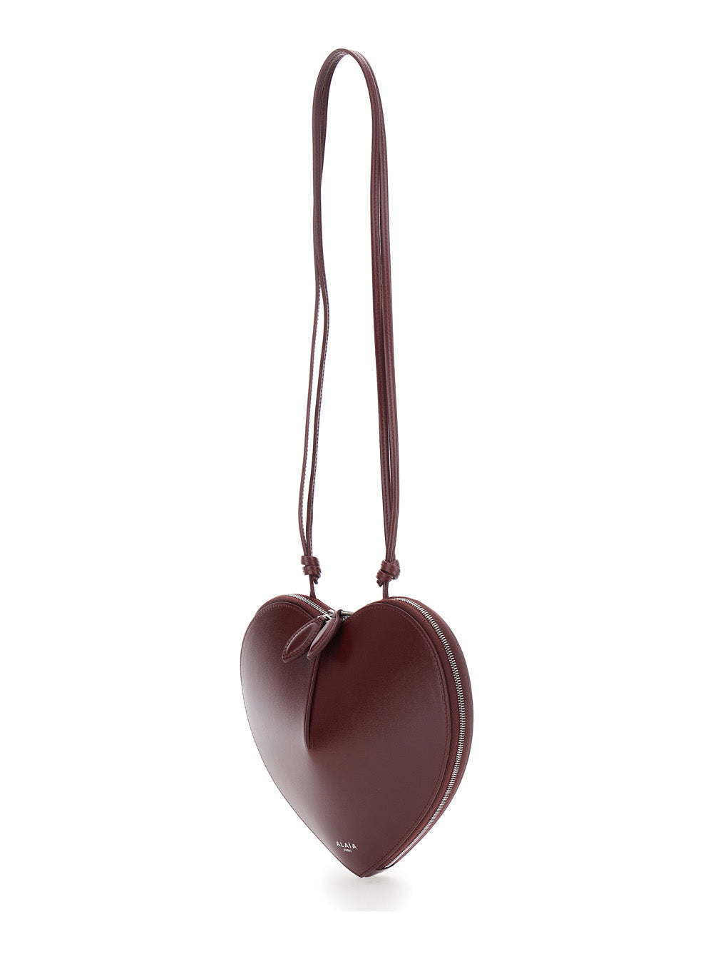 Alaia Women Coeur Bag In Burgundy Calf Leather With Closure And Shoulder Strap, Unisex