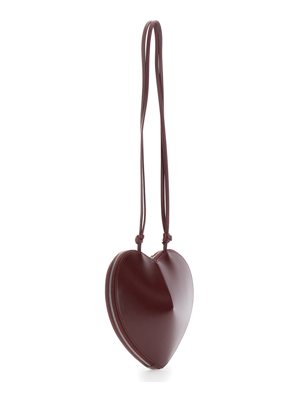 Alaia Women Coeur Bag In Burgundy Calf Leather With Closure And Shoulder Strap, Unisex