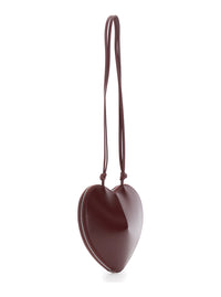 Alaia Women Coeur Bag In Burgundy Calf Leather With Closure And Shoulder Strap, Unisex