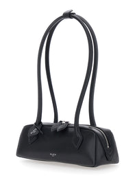 Alaia Women Teckel Small Goatskin Bag With Leather Detail, Black, Unisex