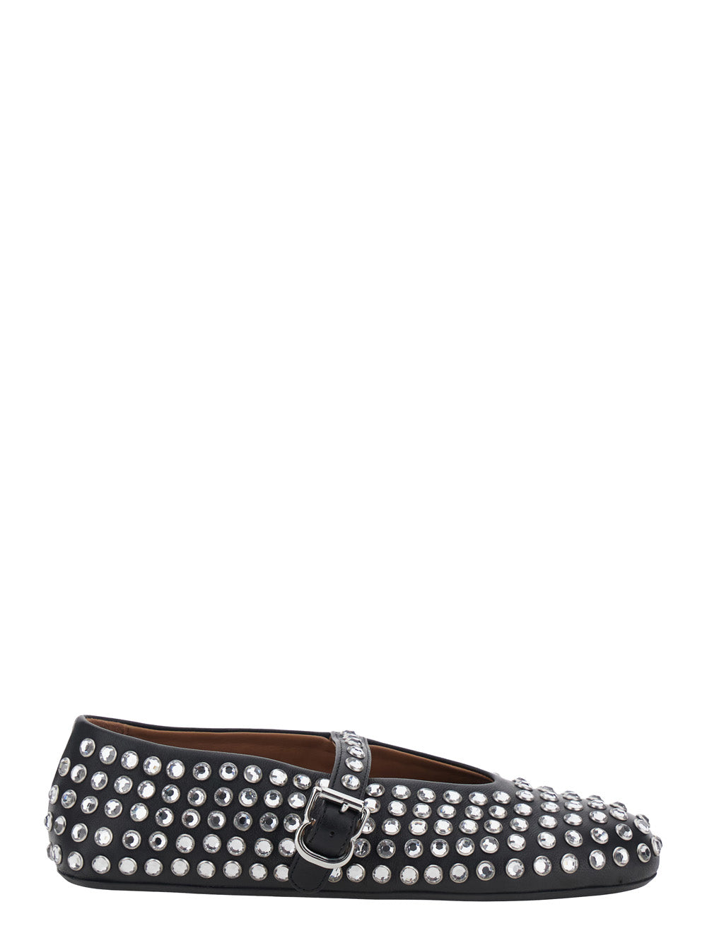 ALAIA Alaia Women Black All-Over Studded Ballet Flats In Leather Women