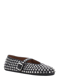 ALAIA Alaia Women Black All-Over Studded Ballet Flats In Leather Women