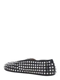 ALAIA Alaia Women Black All-Over Studded Ballet Flats In Leather Women