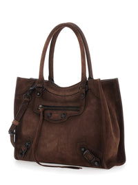 Balenciaga Women Le City Tote S In Vintage Goat Leather
