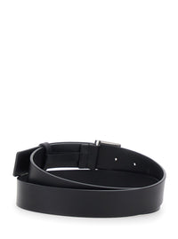 Fendi Men 3 Cm Pelle Ff Metal Silver