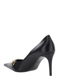 GUCCI Gucci Women Black Pointed-Toe Pumps With Horsebit Plaque On The Front And High Stiletto Heel In Leather For Women