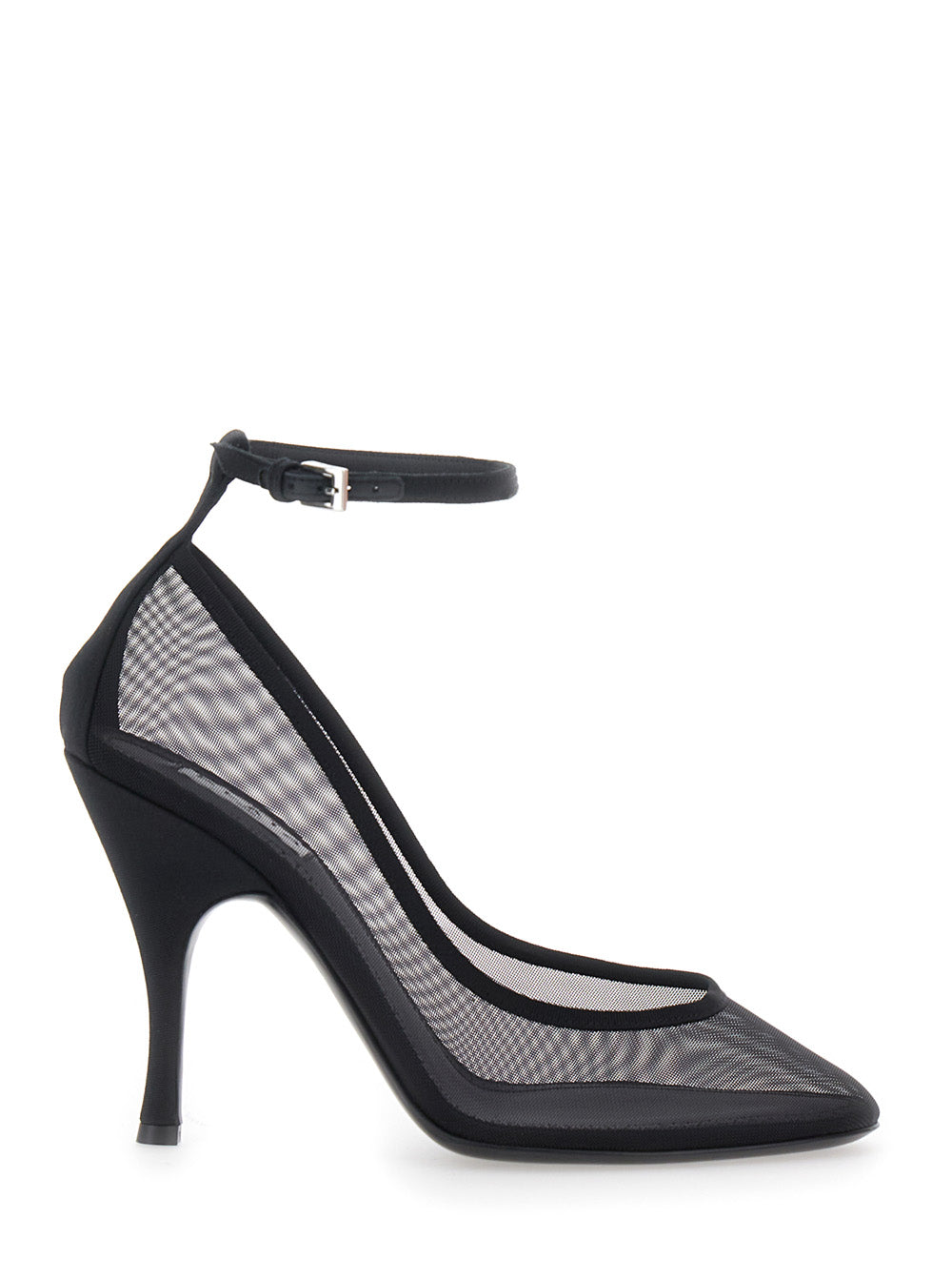 ALAIA Alaia Women Black Décolleté Mesh Design With Adjustable Strap In Fabric Women