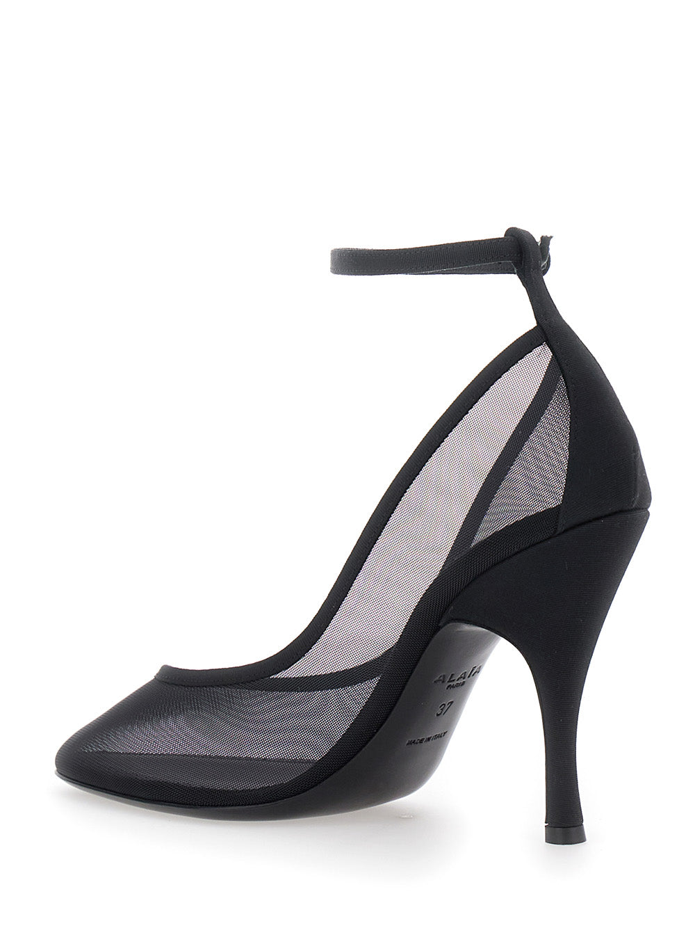 ALAIA Alaia Women Black Décolleté Mesh Design With Adjustable Strap In Fabric Women