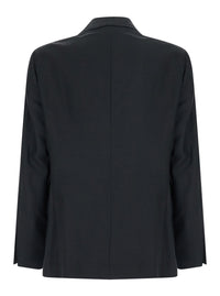 Brunello Cucinelli Men Grey Single-Breasted Jacket With Notched Revers And Houndstooth Motif In Wool For Men
