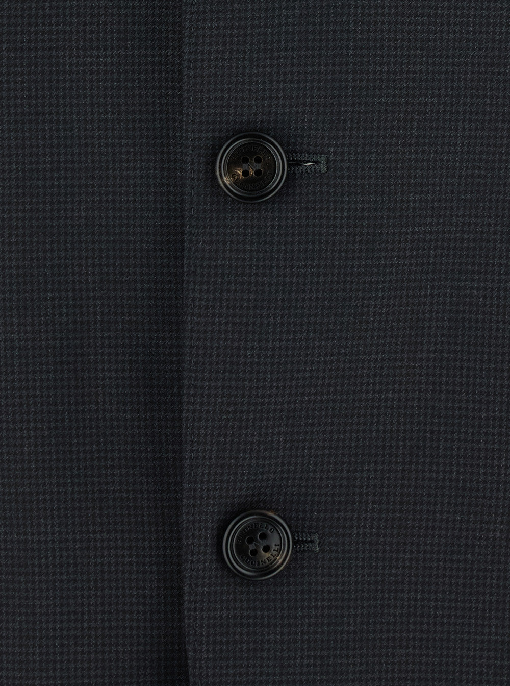 Brunello Cucinelli Men Grey Single-Breasted Jacket With Notched Revers And Houndstooth Motif In Wool For Men